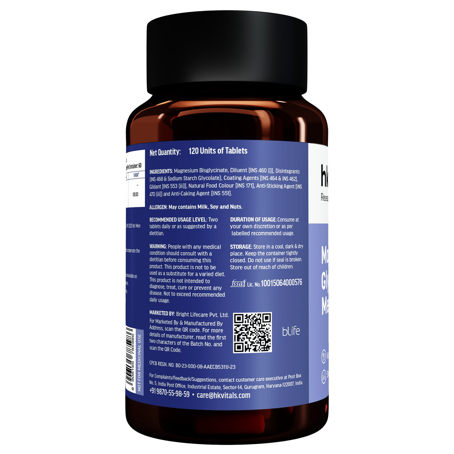 HealthKart hk vitals Magnesium Glycinate (1682mg) 120 Tablets | For Better Sleep Quality | HK Vitals at Broadway