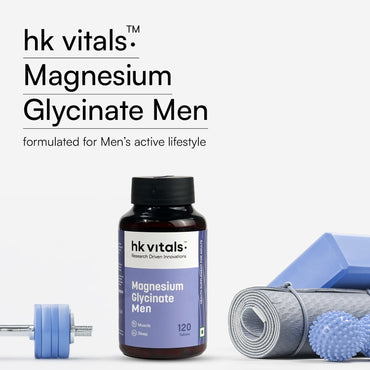 HealthKart hk vitals Magnesium Glycinate (1682mg) 120 Tablets | For Better Sleep Quality