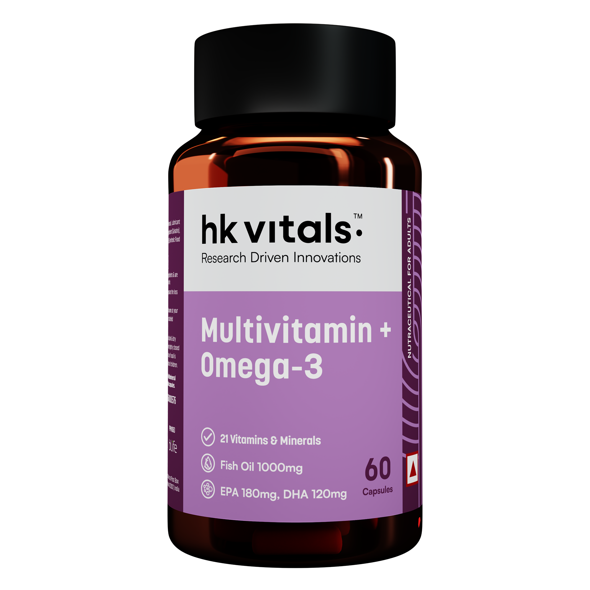 HealthKart hk vitals Multivitamin with Omega-3 Supplement (60 Capsules) | For Men and Women | HK Vitals at Broadway