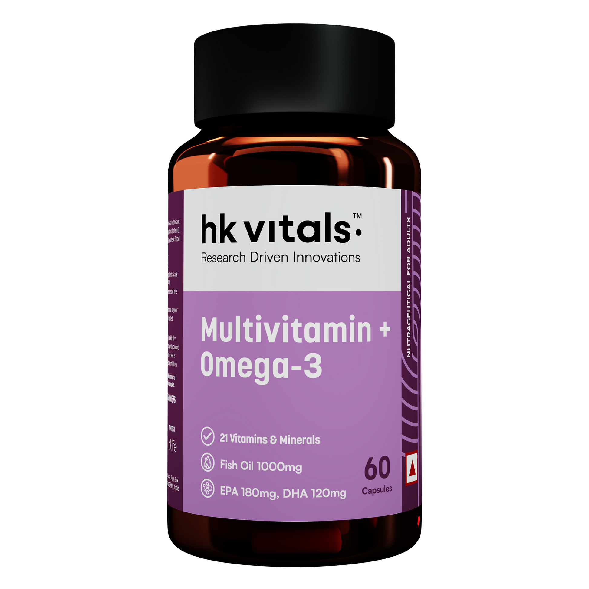 HealthKart hk vitals Multivitamin with Omega-3 Supplement (60 Capsules) | For Men and Women | HK Vitals at Broadway
