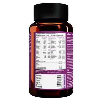 HealthKart hk vitals Multivitamin with Omega-3 Supplement (60 Capsules) | For Men and Women | HK Vitals at Broadway
