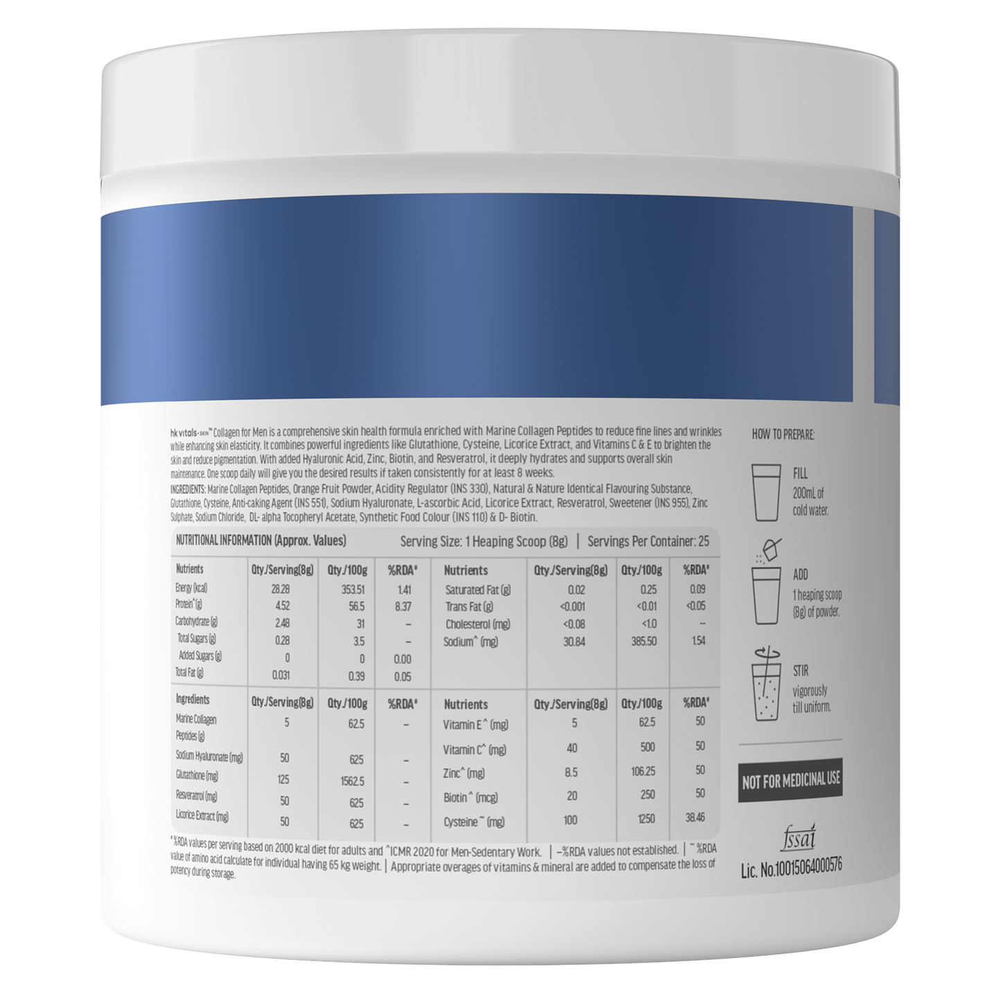 HealthKart hk vitals Marine Collagen for Men Supplement | Vitamin C, E | HK Vitals at Broadway