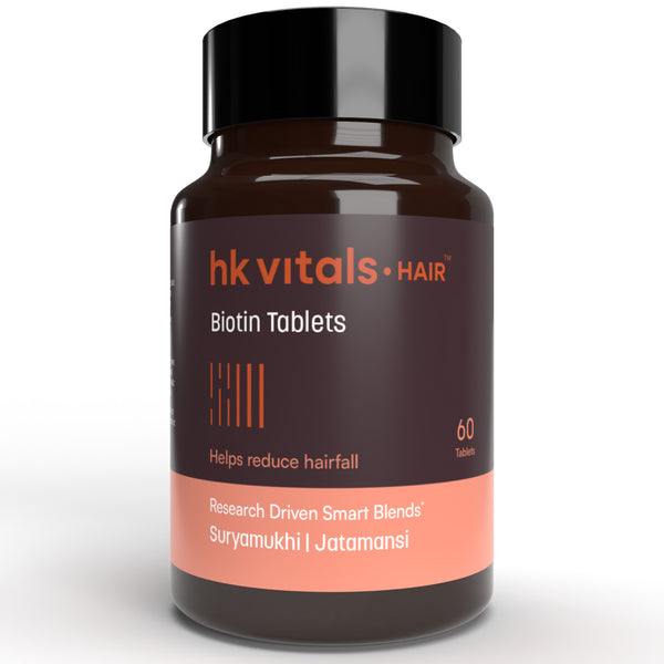 HealthKart HK Vitals Biotin, High Strength Supplement for Hair Growth, Skin & Nails Health (60 No)