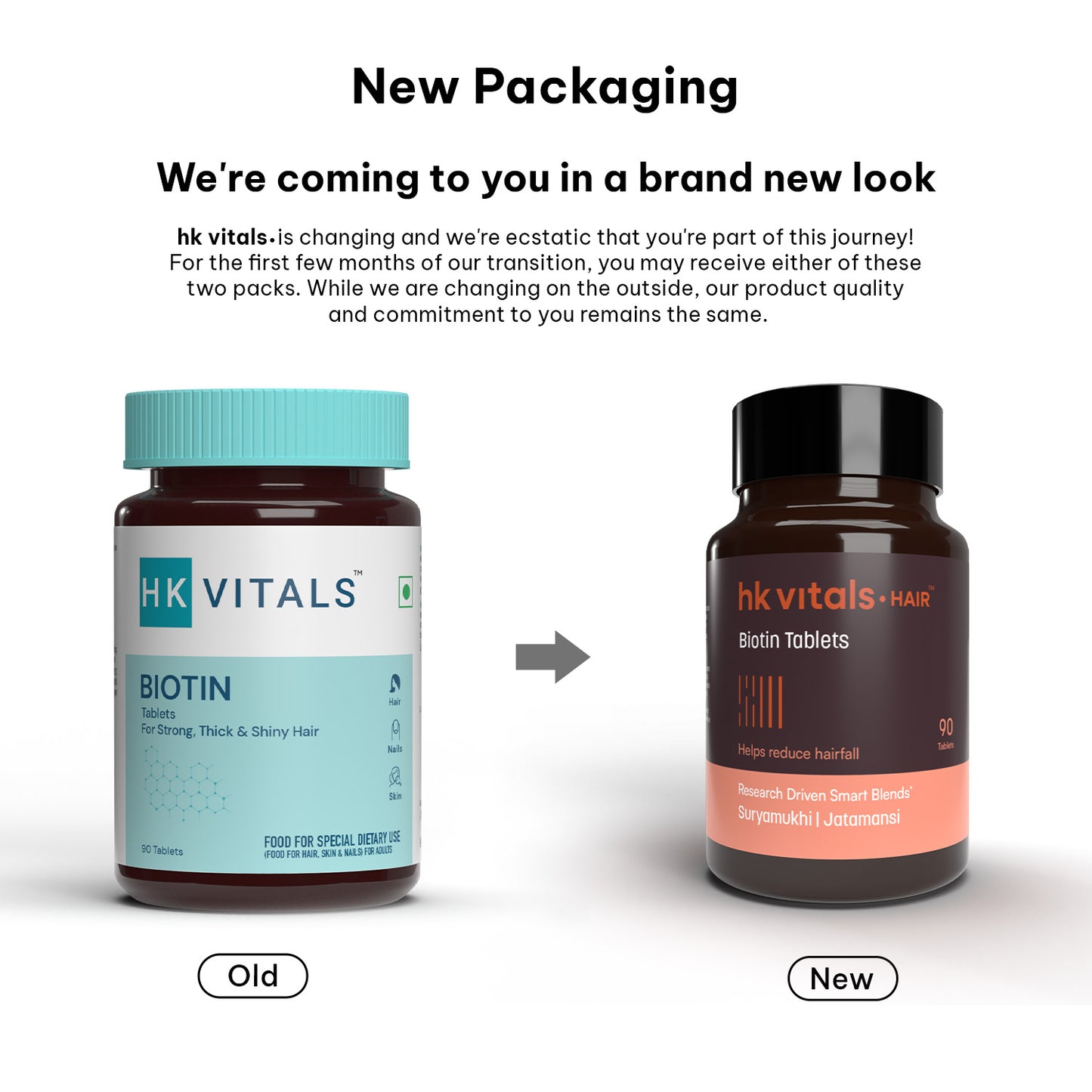 HealthKart hk vitals Biotin (90 Tablets) | Supplement for Hair Growth, Strong Hair and Glowing Skin