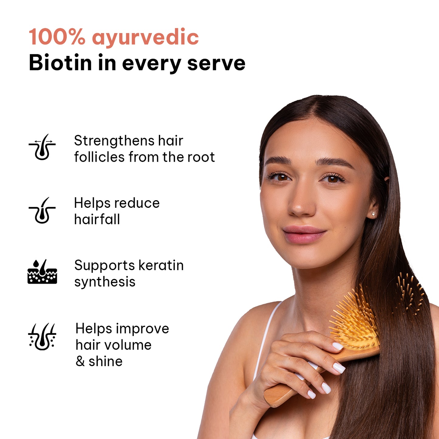 HealthKart hk vitals Biotin (90 Tablets) | Supplement for Hair Growth, Strong Hair and Glowing Skin