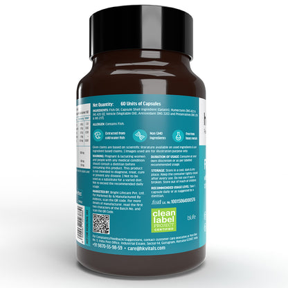 HealthKart Fish Oil, 60 Caps, 1000mg Omega 3 | HK Vitals at Broadway