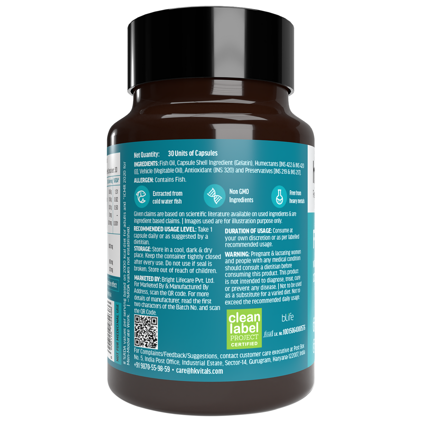 HealthKart Fish Oil, 30 Caps, 1000mg Omega 3 | HK Vitals at Broadway