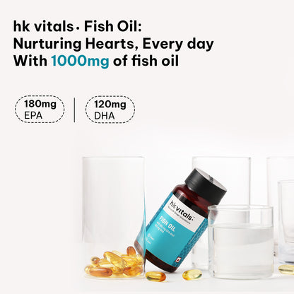HealthKart Fish Oil, 30 Caps, 1000mg Omega 3 | HK Vitals at Broadway