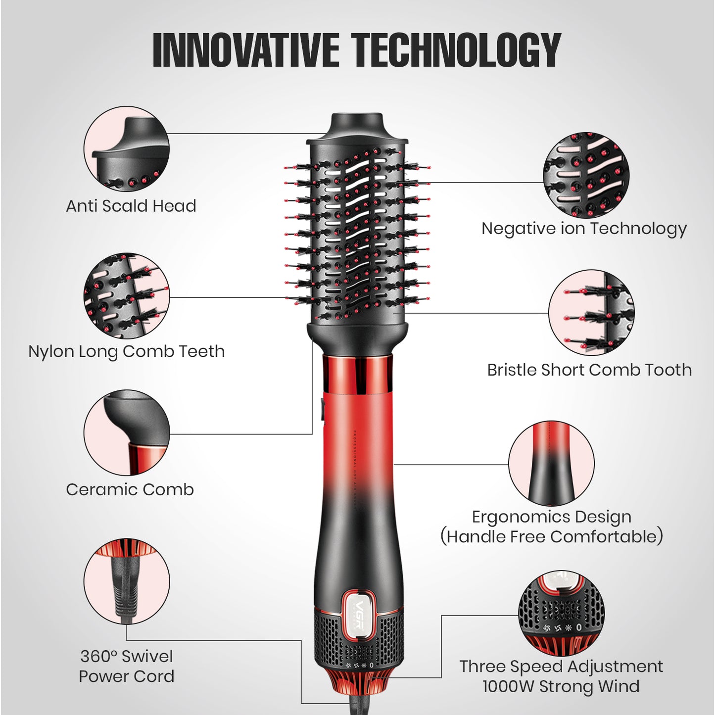 VGR V-484 Hot Air Brush