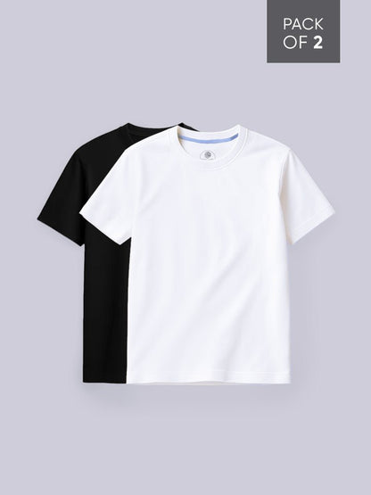 Habit Organic Cotton T-Shirt | Classic Combo Pack - White & Black
