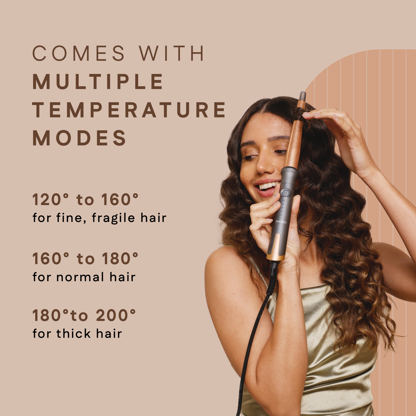 Hair Curling Wand | Fast Heating, Ceramic Barrel for Perfect Curls | Winston at Broadway