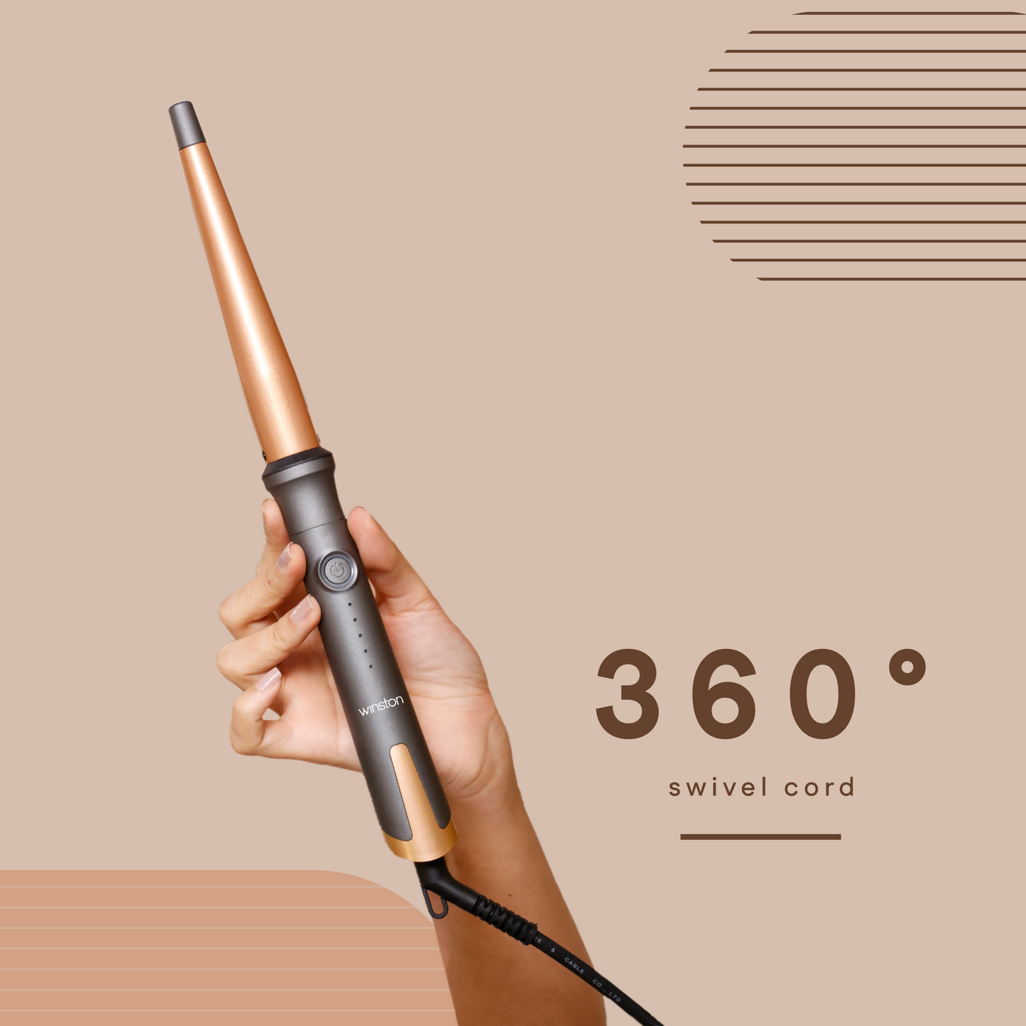Hair Curling Wand | Fast Heating, Ceramic Barrel for Perfect Curls | Winston at Broadway