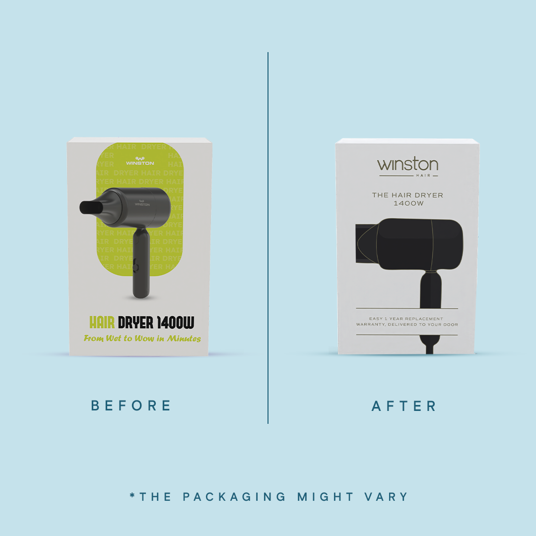 Hair Dryer 1400 Watt | Magnetic Concentrator With Foldable Design | Winston at Broadway