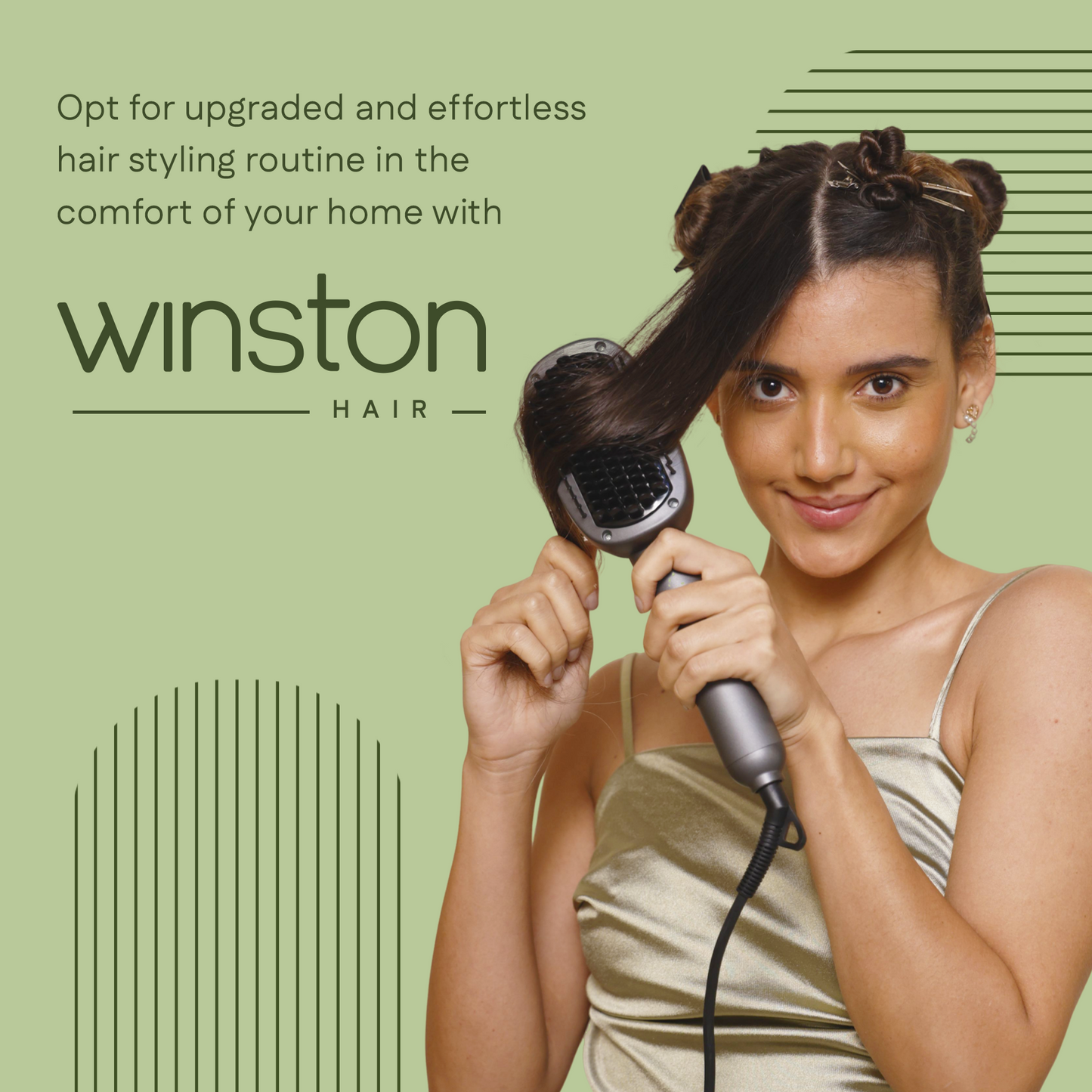 Hair Straightening Brush | Fast Heat Up & Anti-Burn Bristles | Winston at Broadway