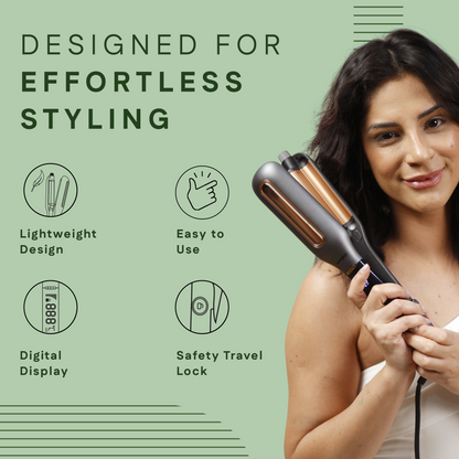 Hair Waver With Adjustable Wave Depth | Effortless Beachy Waves | Ceramic Coated | Winston at Broadway