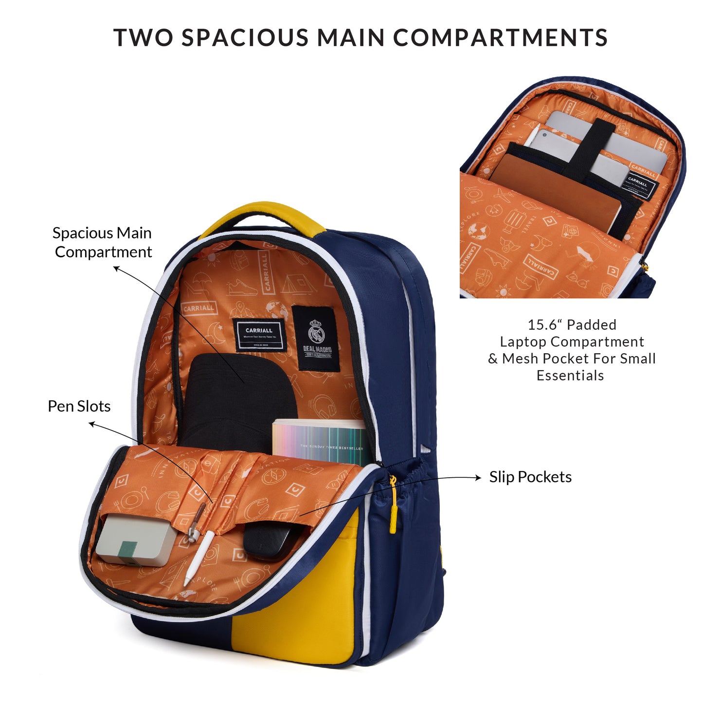 CARRIALL | REAL MADRID - Hala Backpack (Navy Blue)
