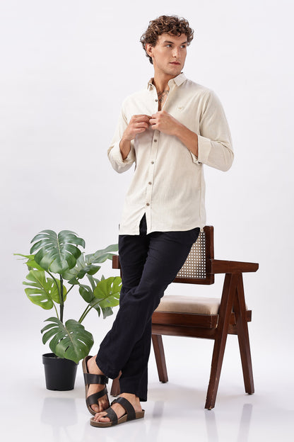 Sands of Sunday Cotton-Linen Essential Shirt | Hamptons at Broadway