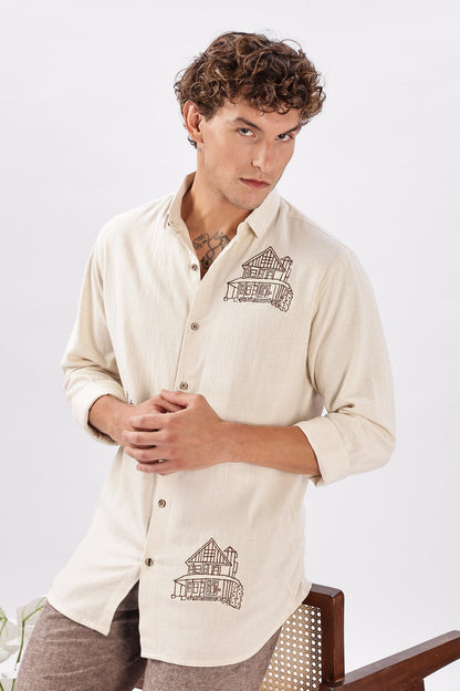 House on the Linen Street Embroidered Shirt | Hamptons at Broadway