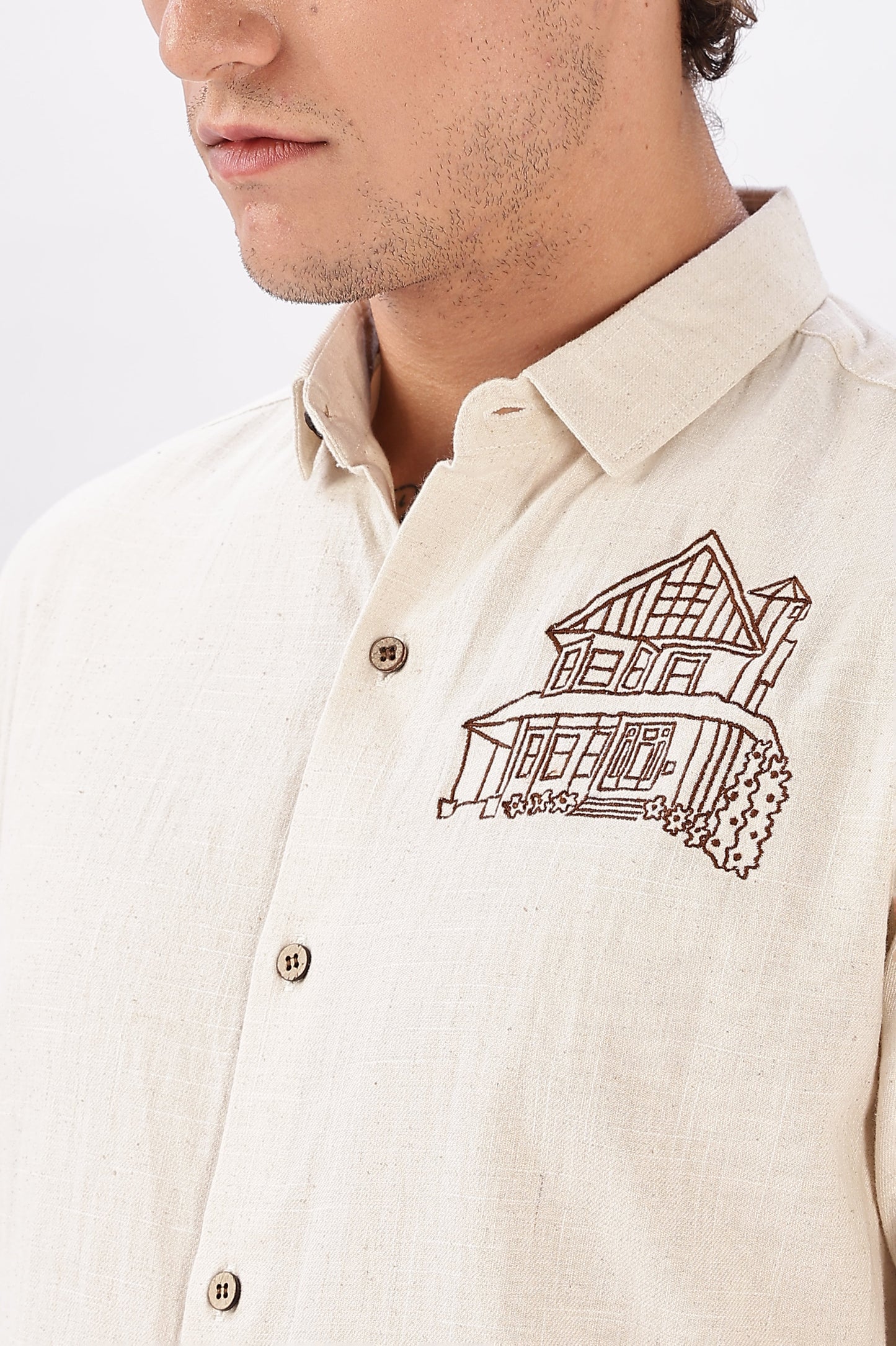 House on the Linen Street Embroidered Shirt | Hamptons at Broadway