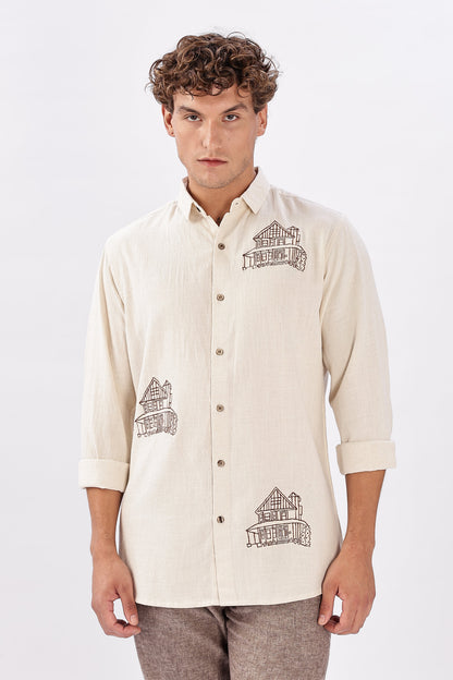 House on the Linen Street Embroidered Shirt | Hamptons at Broadway