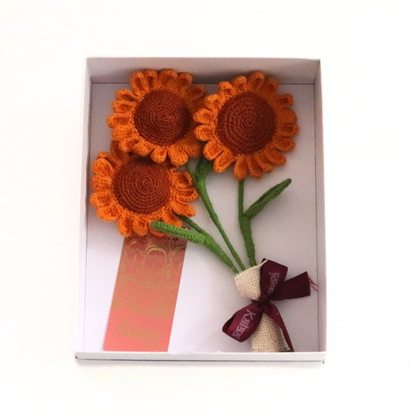 Handcrafted Crochet Sunflowers Bouquet