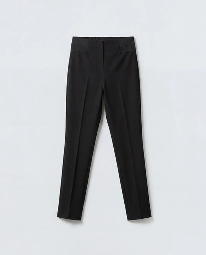 Rareism Women's Jancuro-S26 Black Viscose Blend Slim Fit Plain Trouser