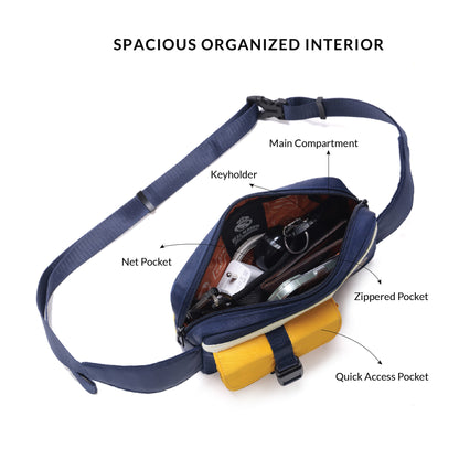 CARRIALL | REAL MADRID - Heritage Sling Bag (Navy Blue)