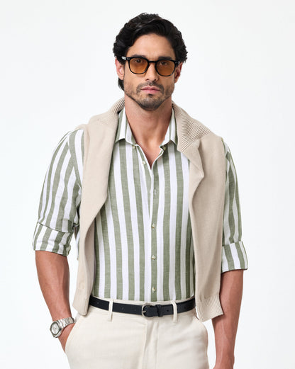The Loire Linen Stripes Shirt