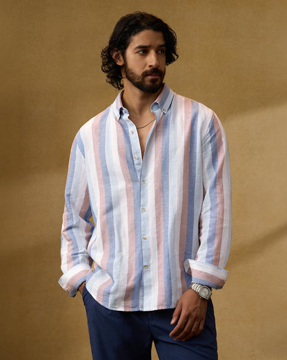 The Caprice Linen Stripes Shirt