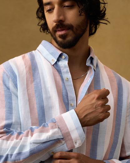 The Caprice Linen Stripes Shirt