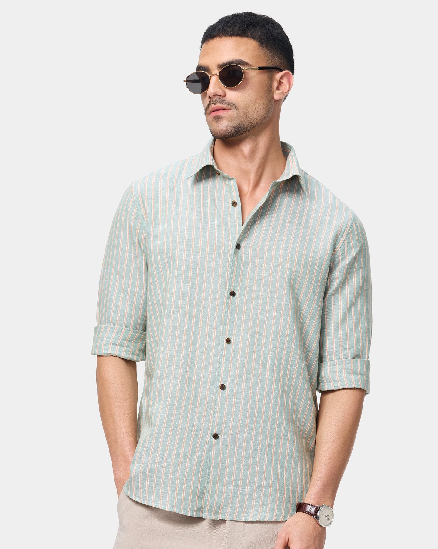 The Valencia Linen Stripes Shirt