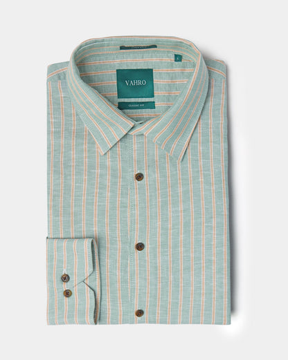 The Valencia Linen Stripes Shirt