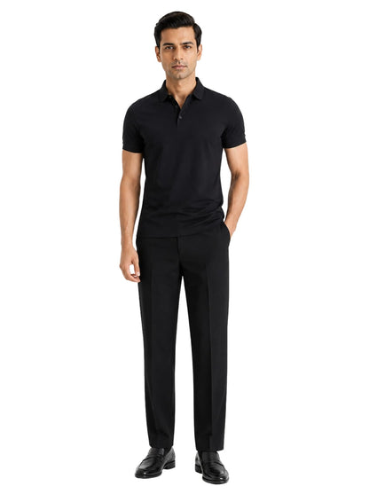 Fluid Cotton Polo - Carbon Black