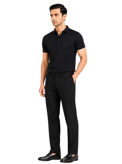 Fluid Cotton Polo - Carbon Black