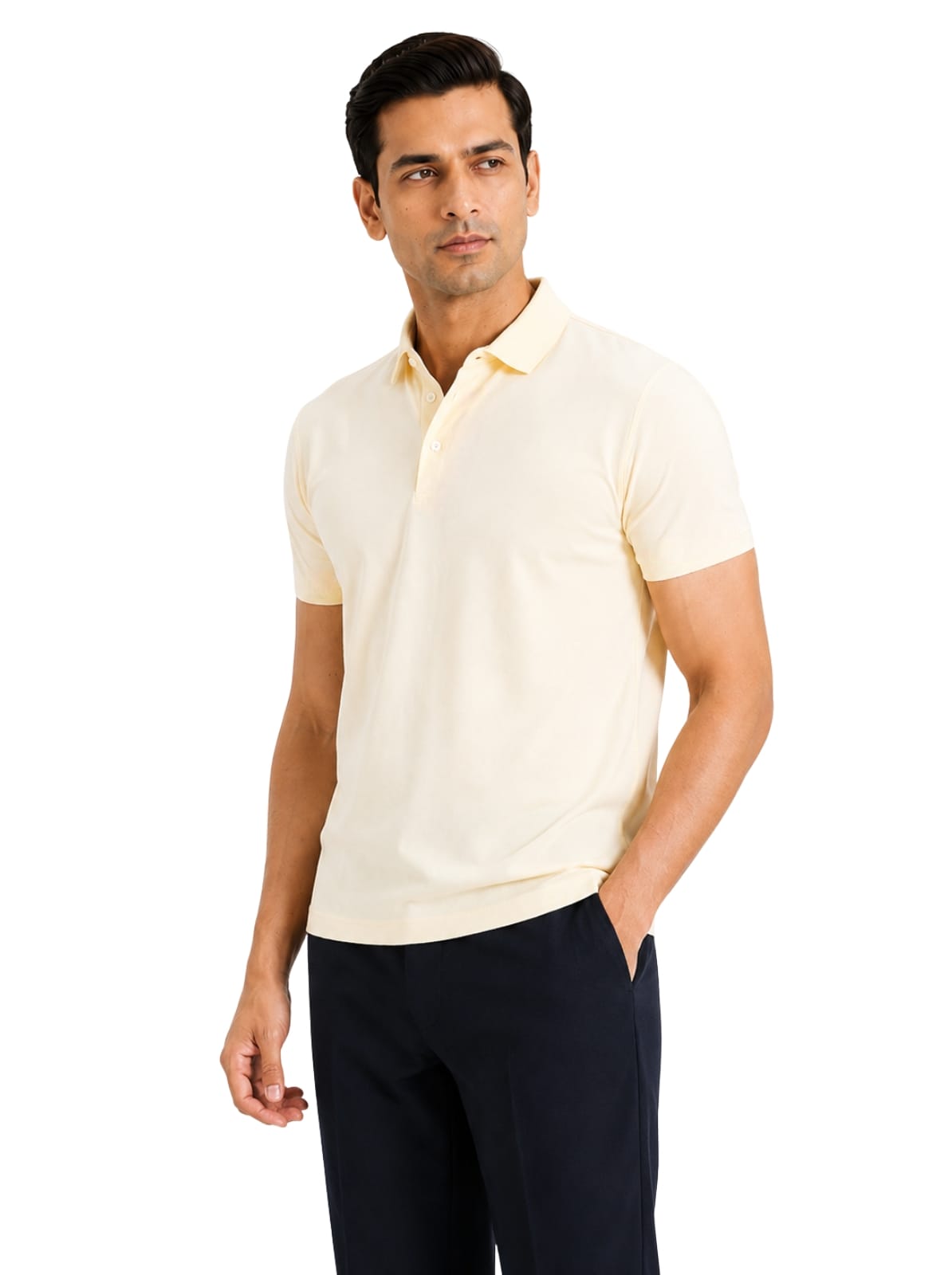 Fluid Cotton Polo - Butter Creme