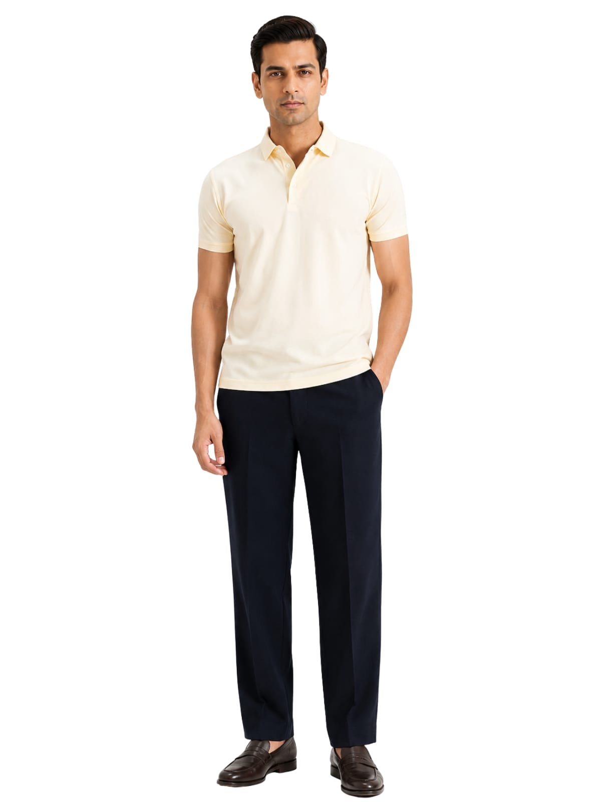 Fluid Cotton Polo - Butter Creme