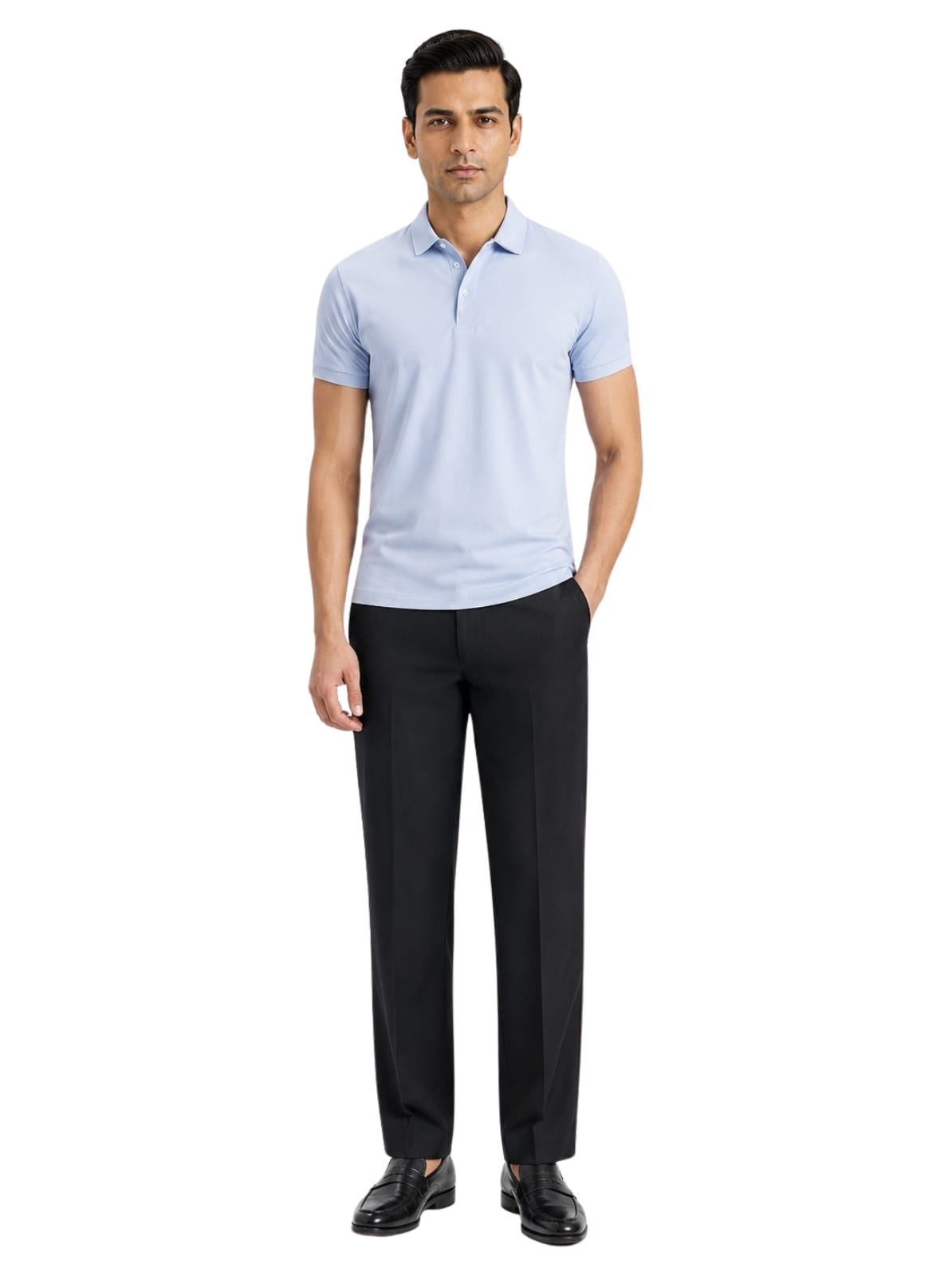 Fluid Cotton Polo - Glacier Blue