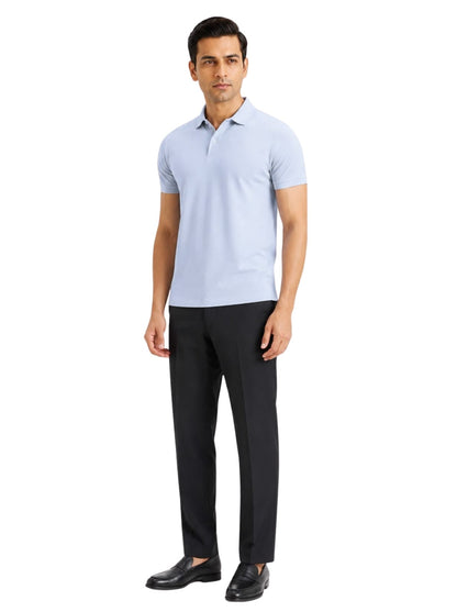 Fluid Cotton Polo - Glacier Blue