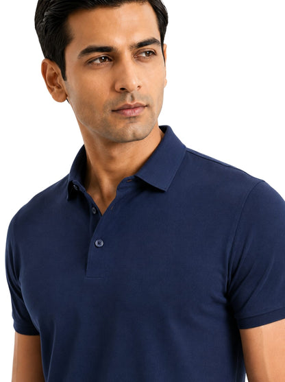Fluid Cotton Polo - Regal Navy