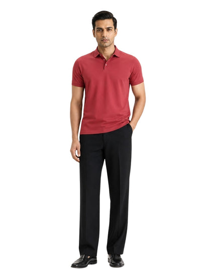 Fluid Cotton Polo - Brick Red
