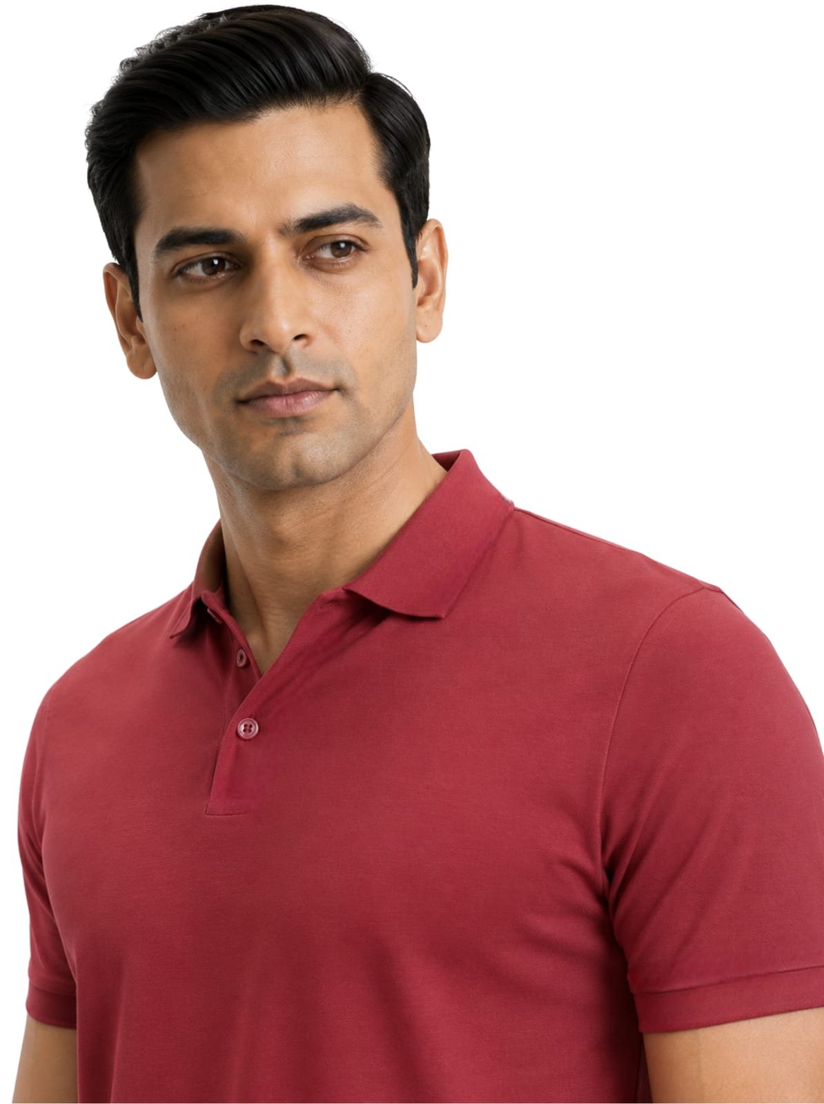 Fluid Cotton Polo - Brick Red