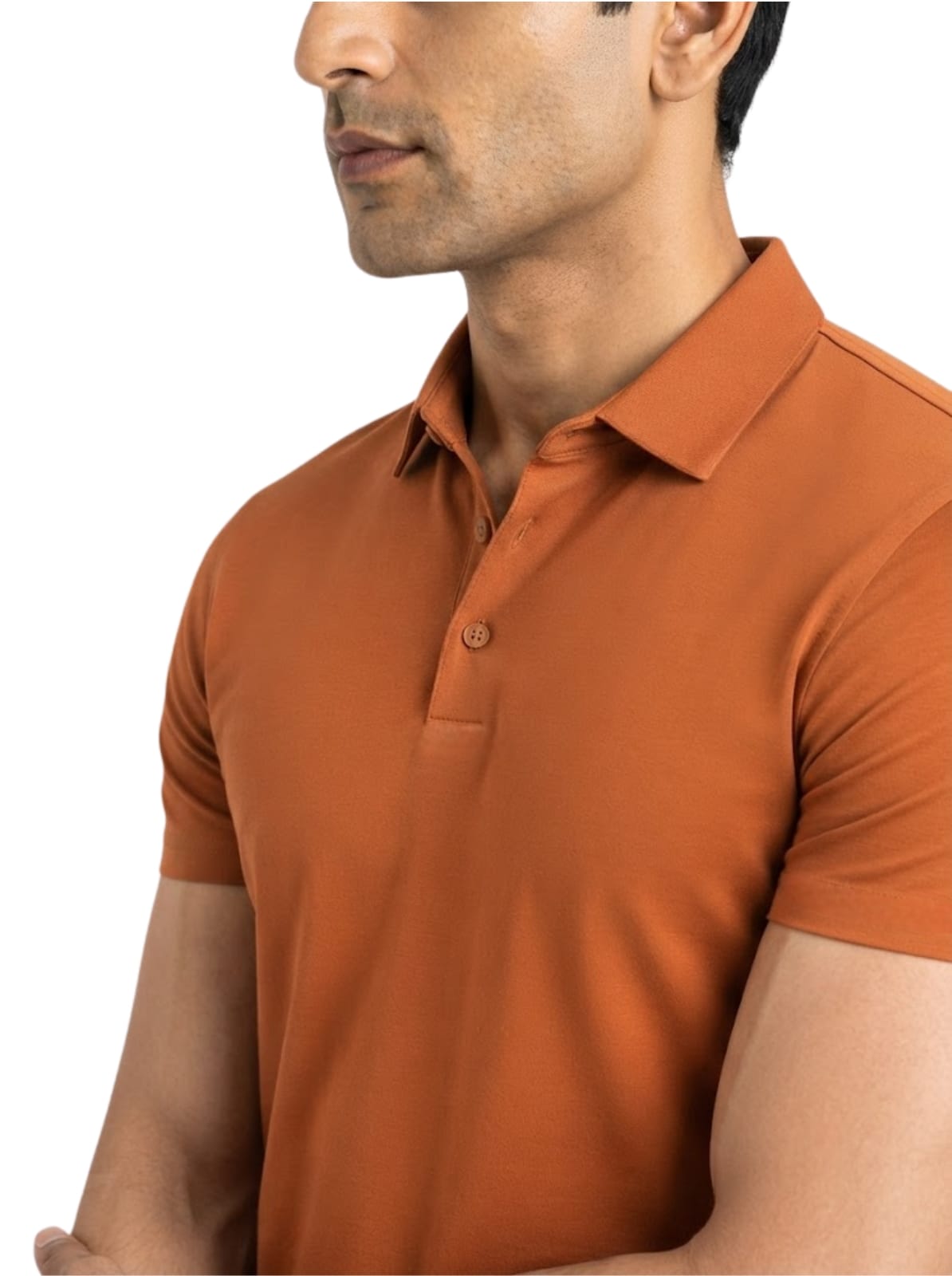 Fluid Cotton Polo - Molten Rust
