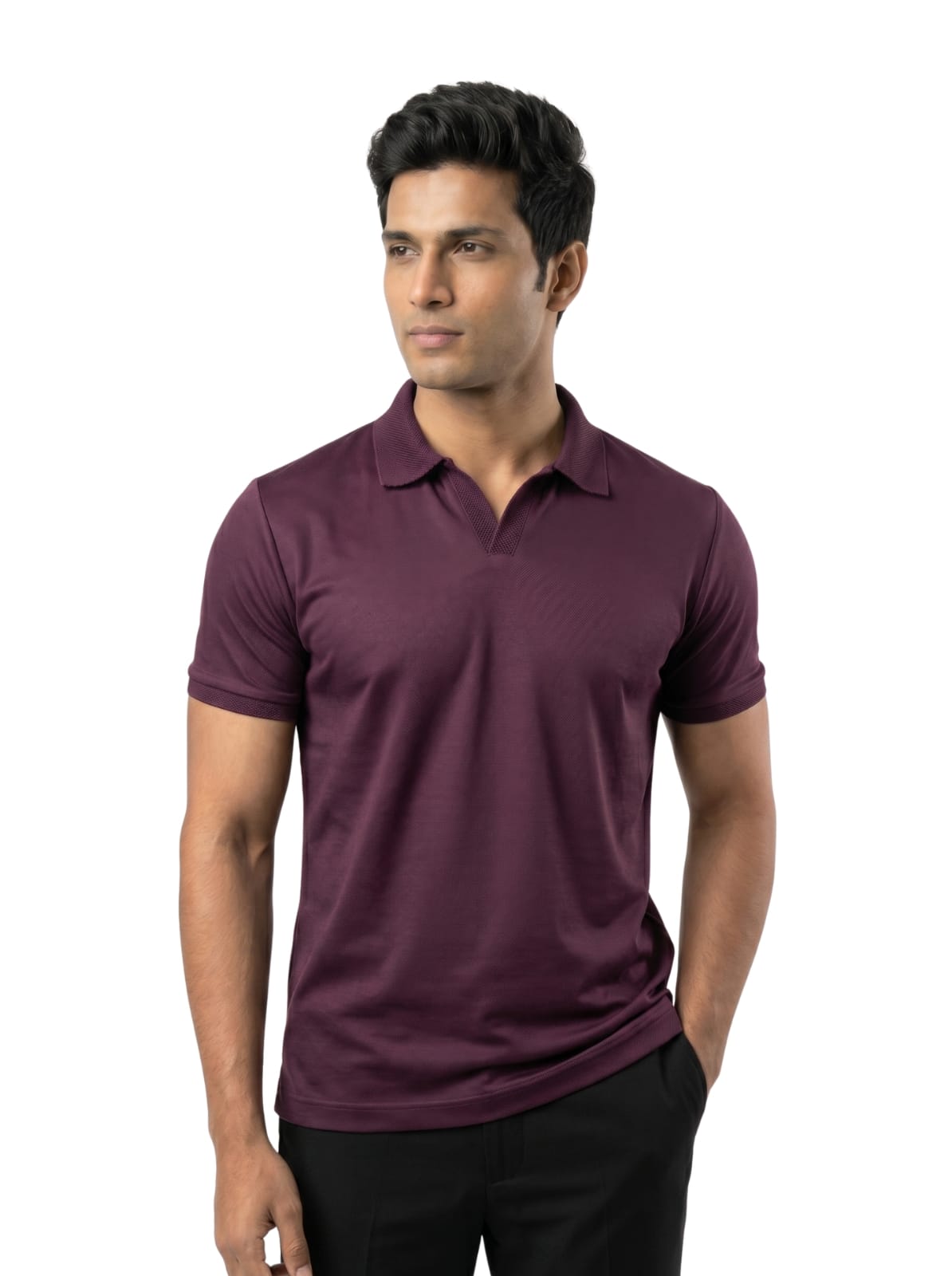 Wing Polo - Pure Maroon