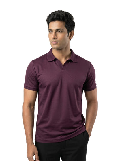 Wing Polo - Pure Maroon