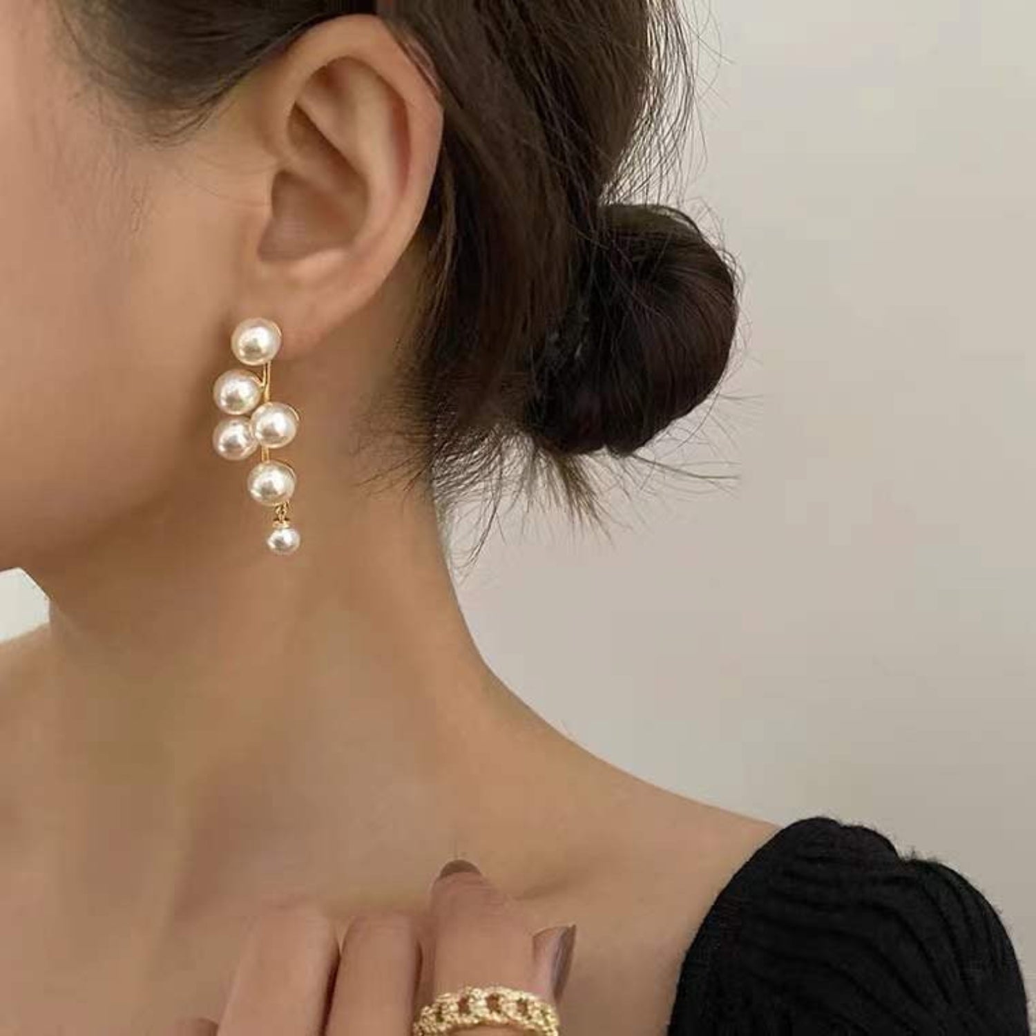 Stack Of Pearls Pin Earrings JLT12103 | Just Lil Things at Broadway