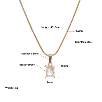 White Zircon Pendant Necklace JLTN0612