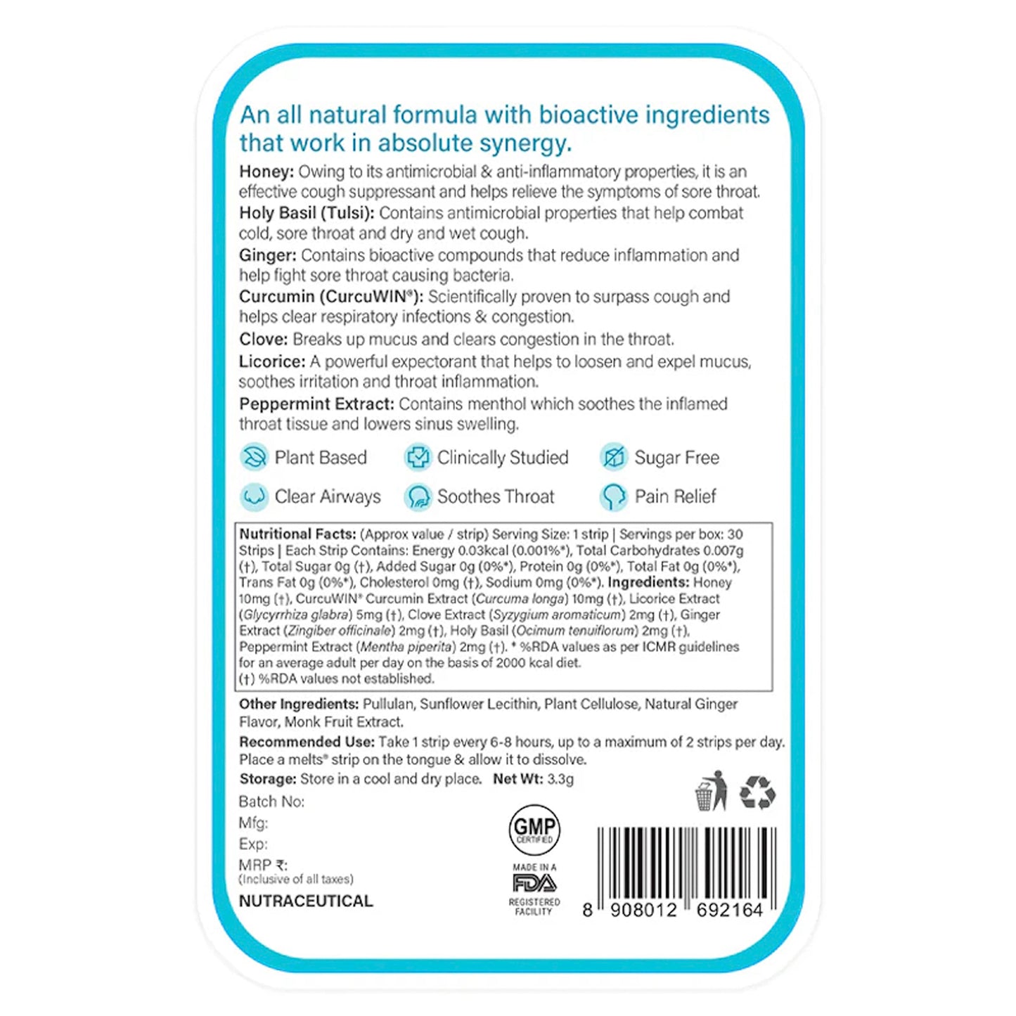 Melts Throat Relief | Wellbeing Nutrition at Broadway