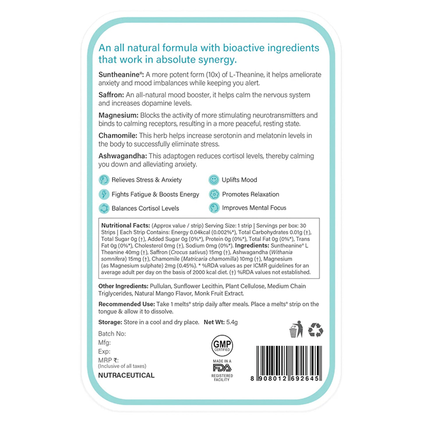 Melts®️ into Calm & Relaxation