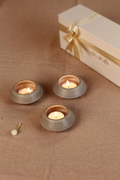 Tula - Stackable Tealight Holder & Candle - Set of 3 | Nivarah at Broadway