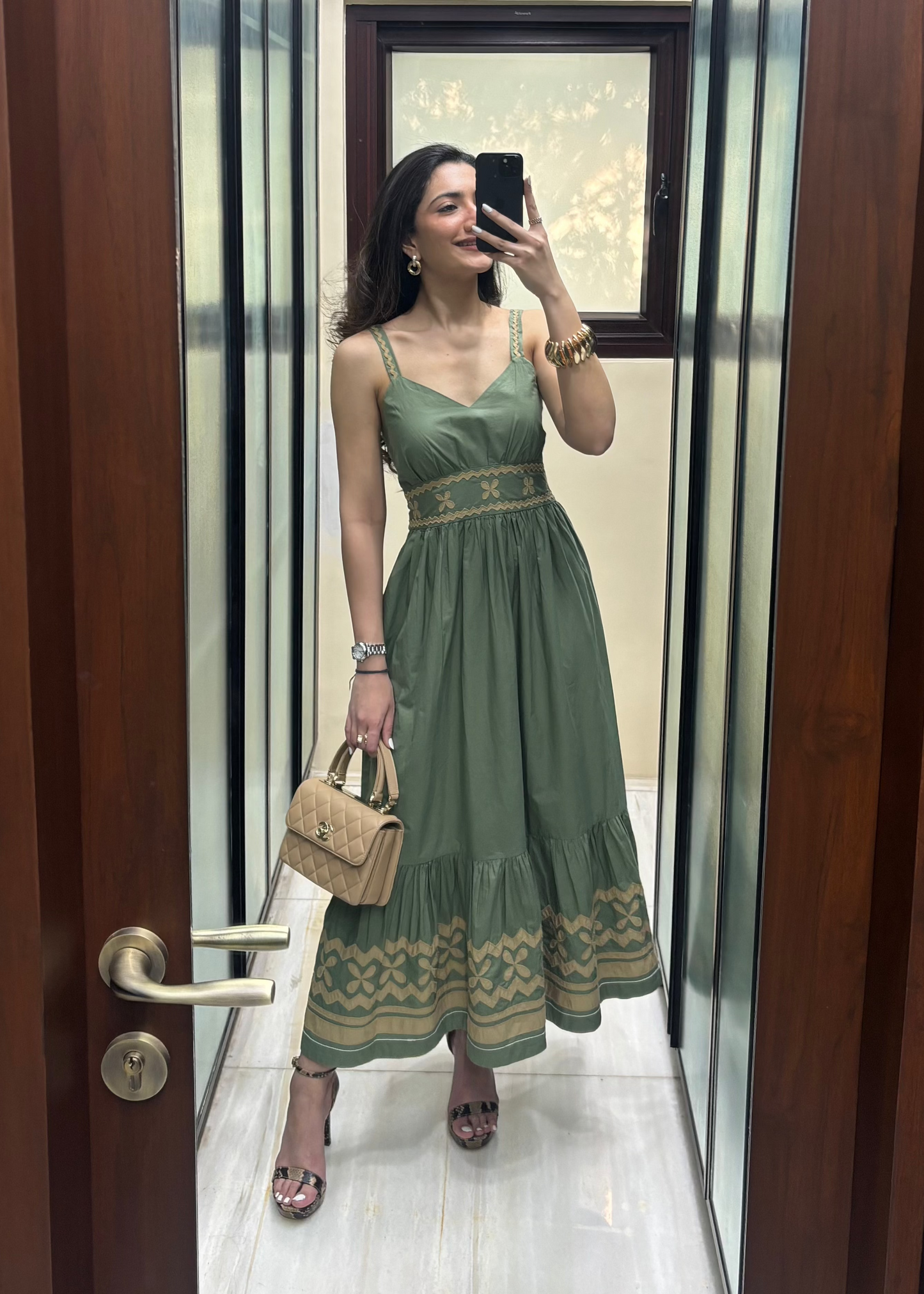 Tushita Mehta in Sara Applique Maxi | Style Island at Broadway